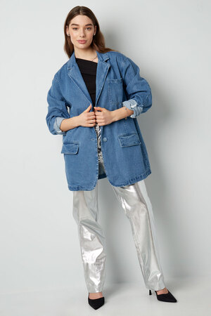 Blazer en jean avec boutons - bleu clair  h5 Image5